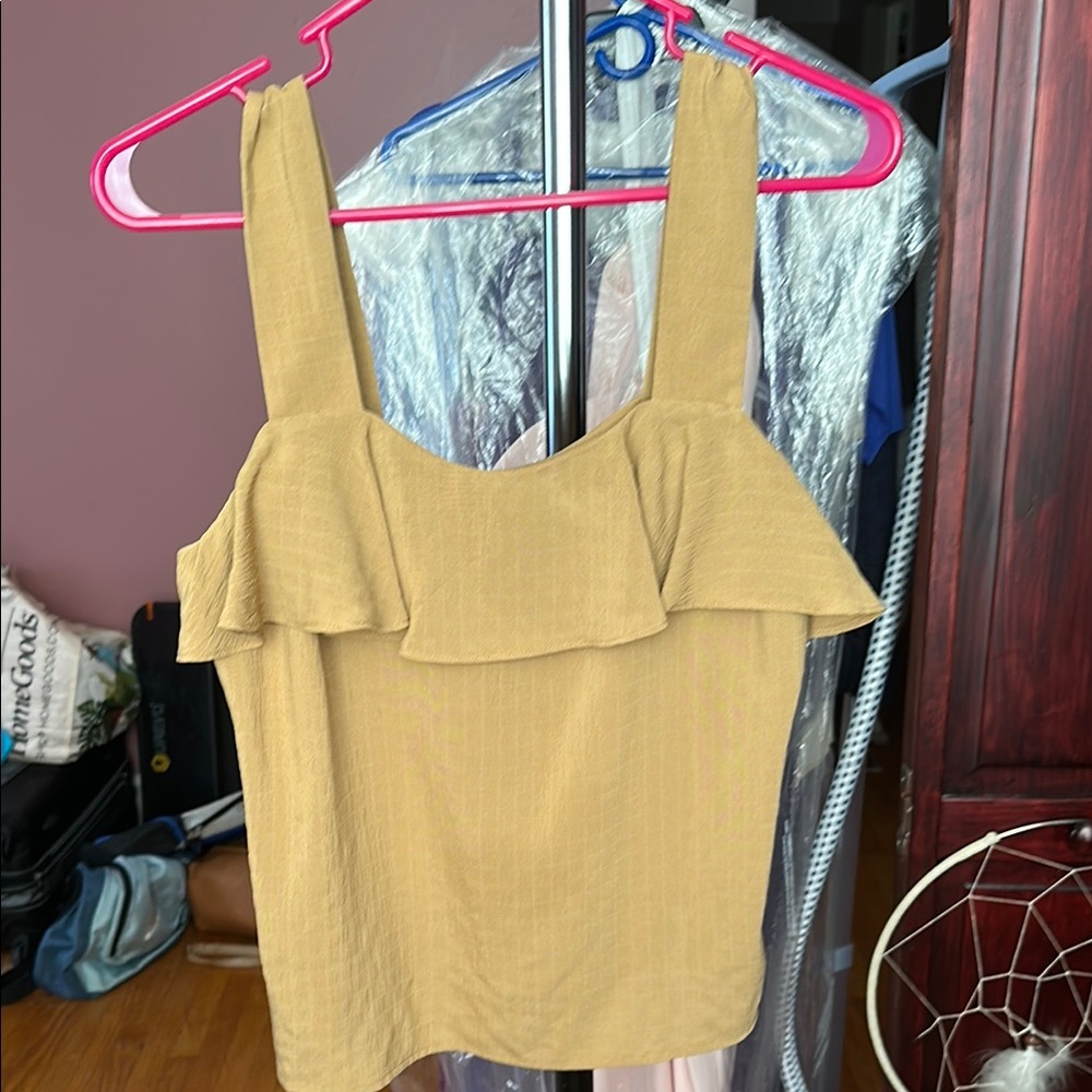 Nine West Yellow Blouse Elegant Top